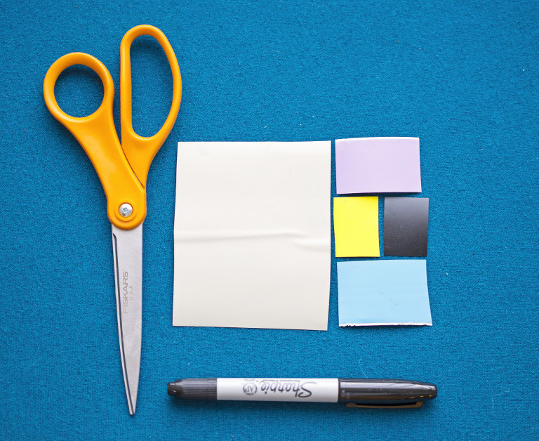 Materials, vinyl pee target. June bug photography.