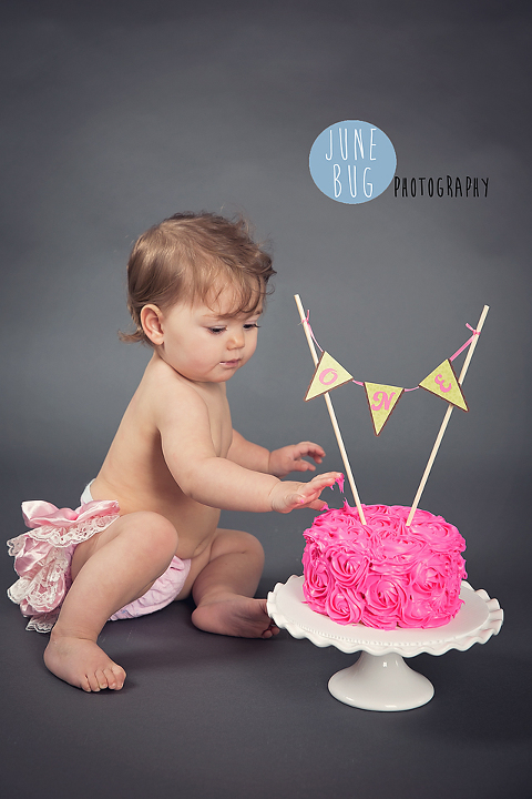 first birthday smash cake, june bug photography